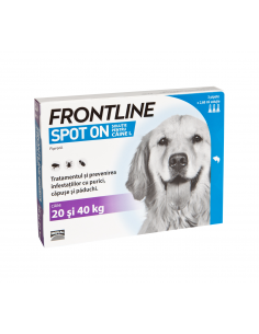 Deparazitare externa - Frontline Spot On L (20-40 kg) - 1 Pipeta Antiparazitara (Fipronil)