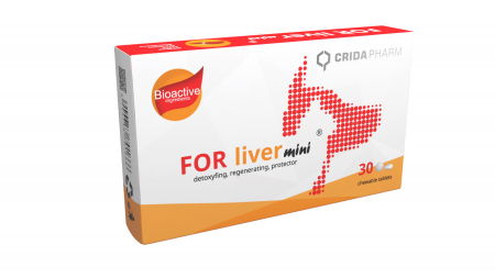 Afectiuni Hepatice - Supliment pentru caini si pisici cu afectiuni hepative, FOR liver mini, 30 capsule