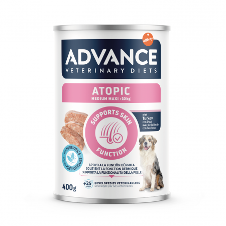Diete veterinare caini - Advance, conserva dieta dog atopic MED-MAX 400 gr