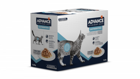 Diete veterinare pisici - Hrana umeda pisici Advance Gastroenteric - plic 12x85 g