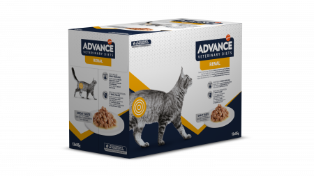 Diete veterinare pisici - Hrana umeda pisici Advance Renal - plic 12x85 g