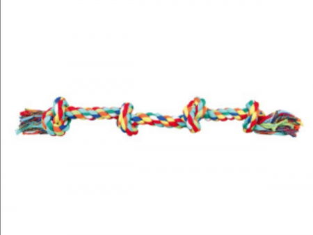 Jucarii caini - Jucarie Sfoara cu 2 Noduri 360 g/54 cm