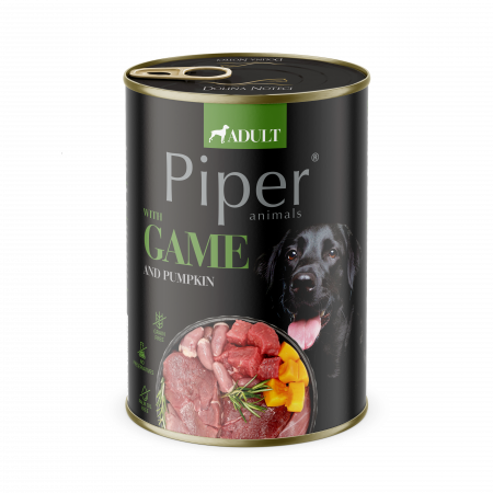 Hrana Umeda Caini - Piper Adult, Hrana Umeda, Carne de Vanat si Dovleac, 400 g
