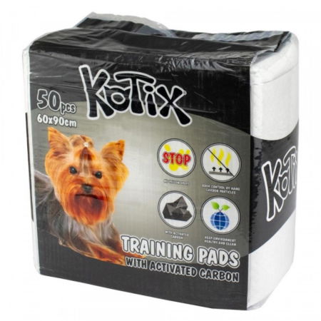 Covorase absorbante - Set 50 covorase absorbante igienice pentru caini Kotix, cu carbon activ, 60 x 90 cm