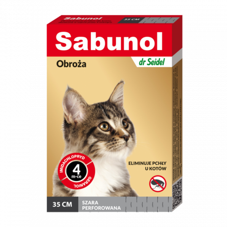 Deparazitare externa - Zgarda antiparazitara Pisica , Sabunol Gri , 35 cm