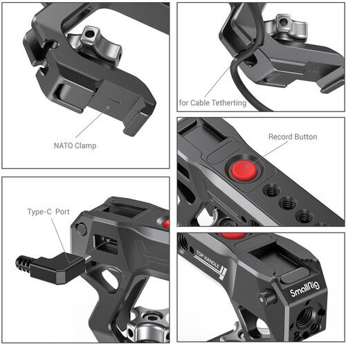 Maner superior SmallRig NATO cu declansare la distanta Record Start/Stop 3322 [4]