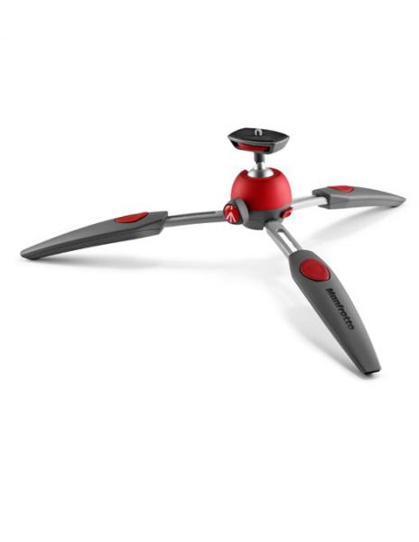 Manfrotto PIXI EVO Minirepied foto gri cu rosu [4]