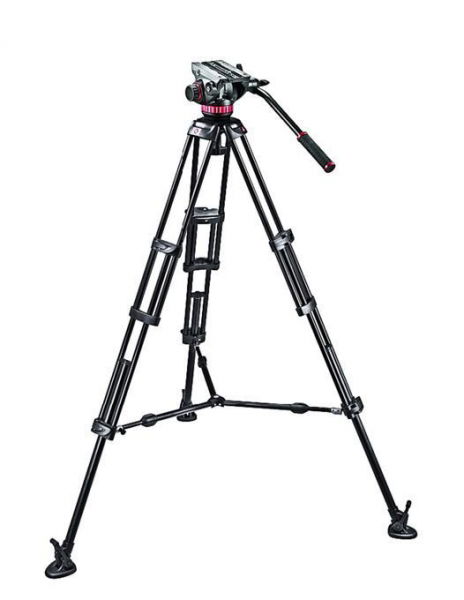 Manfrotto MVH502A,546BK Kit trepied video fluid cu spreader la mijloc [2]