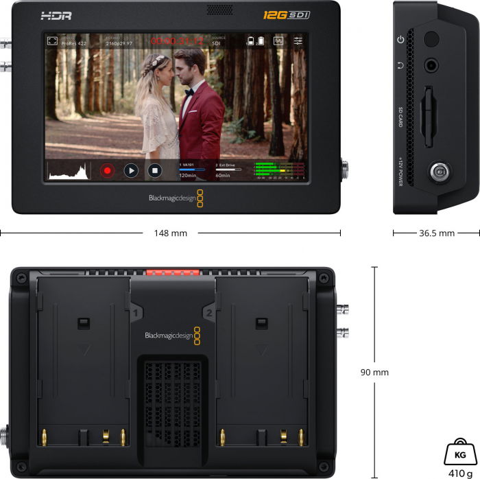 Blackmagic Video Assist 5" 12G HDR Recorder/Monitor [6]