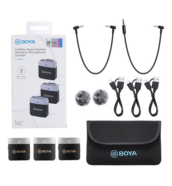 Boya BY-M1V2 Lavaliera wireless dubla pentru smartphone [5]