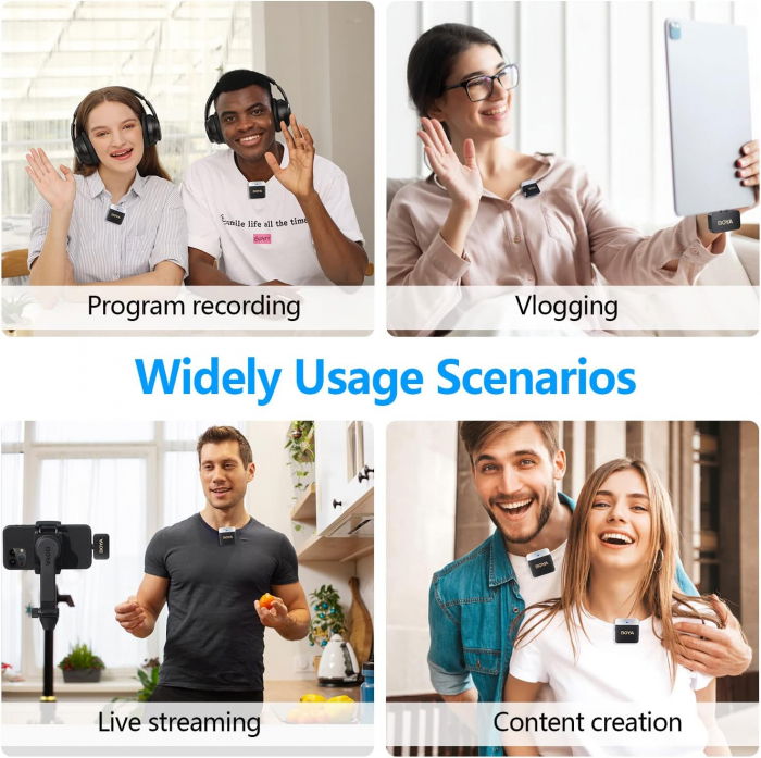 Boya BY-M1V6 lavaliera wireless dubla pentru iOS [9]