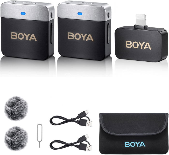 Boya BY-M1V6 lavaliera wireless dubla pentru iOS [2]