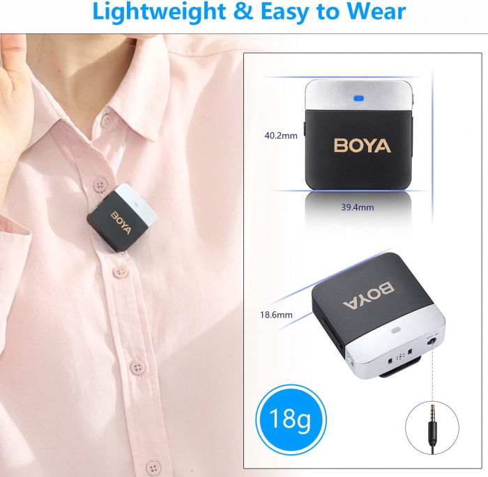 Boya BY-M1V6 lavaliera wireless dubla pentru iOS [7]