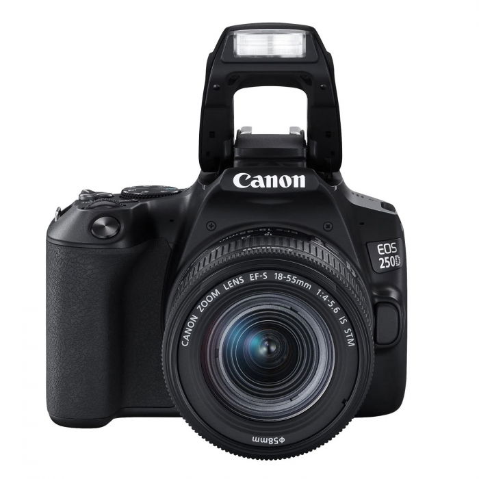 Canon EOS 250D Aparat Foto DSLR Kit cu Obiectiv EF-S 18-55mm IS STM Negru [1]