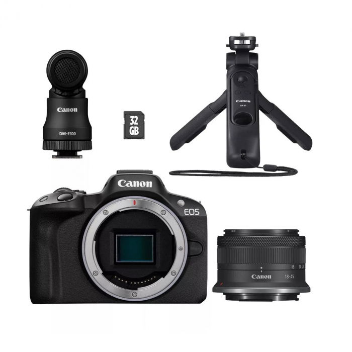 Canon EOS R50 Aparat Foto Mirrorless Kit cu Obiectiv RF-S 18-45mm F4.5-6.3 IS STM Negru [1]