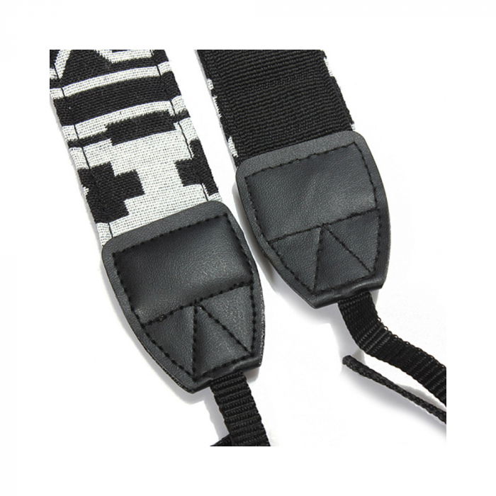 Curea aparat foto textil alb-negru BW2 [2]