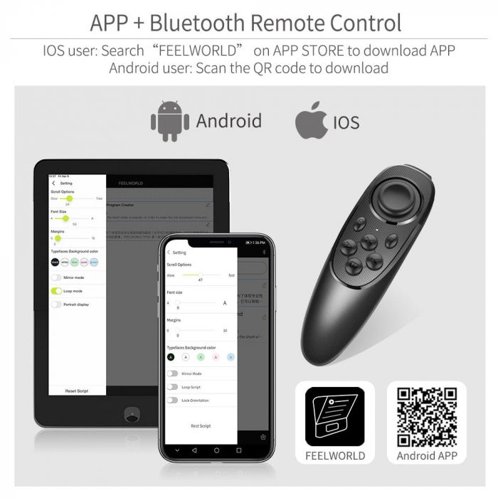 Feelworld TP10 Teleprompter Pliabil pentru Smartphone/Tableta/DSLR [6]