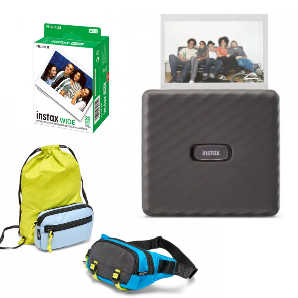 Fujifilm Instax Wide Link Mocha Gray Imprimanta portabila Smartphone cu hartie si geanta 3n1 [1]