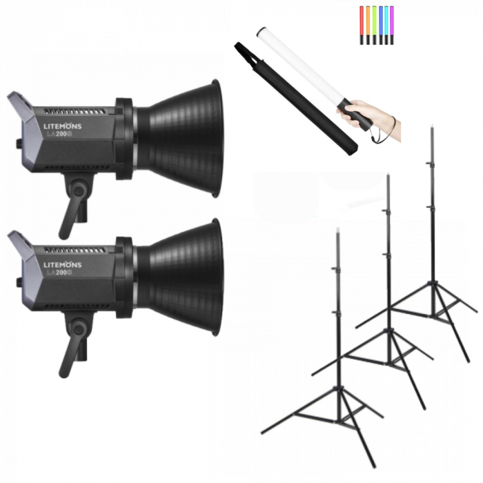 Godox Kit x 2 Litemons LA200D LED 200W + Bageta RGB [1]