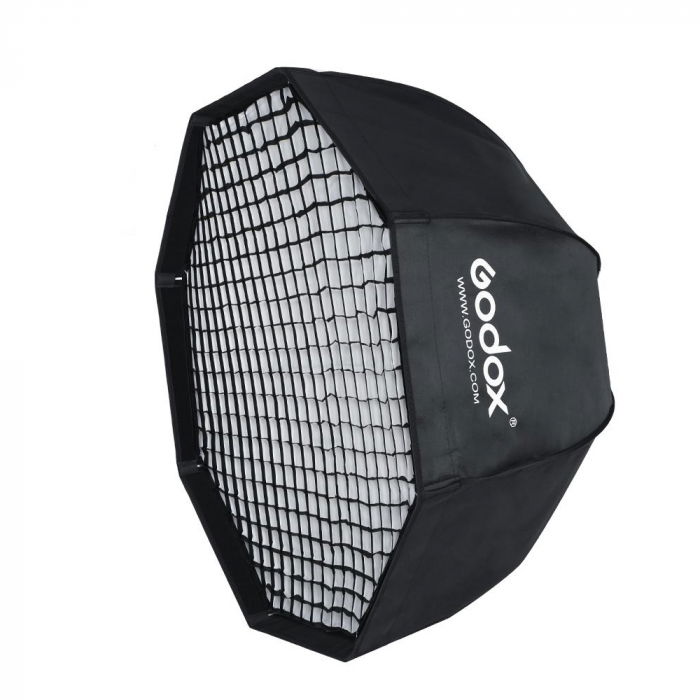 Godox Softbox tip umbrela montura Bowens 80cm cu grid [1]