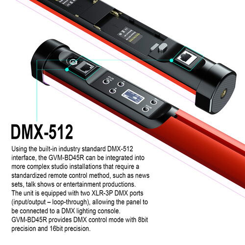 GVM BD45R LED RGB bicolor 120cm 45W cu DMX [4]