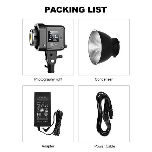 GVM SD80S LED 5600K 80W portabil cu stativ picioare reversibile [6]