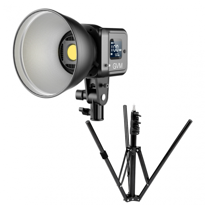 GVM SD80S LED 5600K 80W portabil cu stativ picioare reversibile [1]