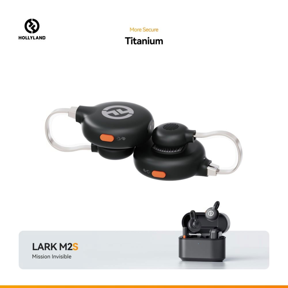 Hollyland Lark M2S Combo, Sistem microfon wireless, 2 persoane, 2.4 GHz, culoare Space Gray [6]