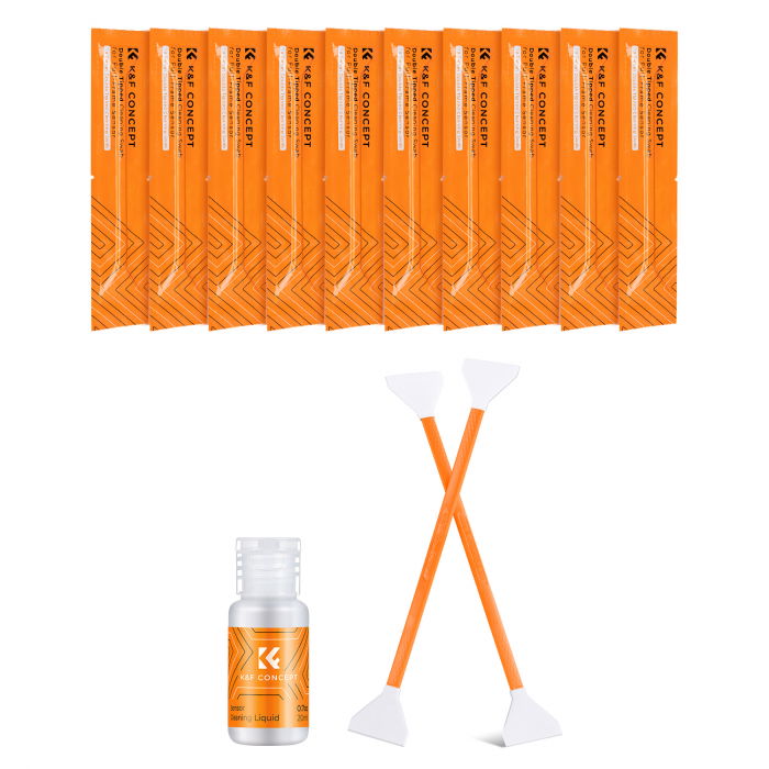 K&F Concept Set 10 spatule duble cu solutie pentru curatat senzor Full Frame [7]