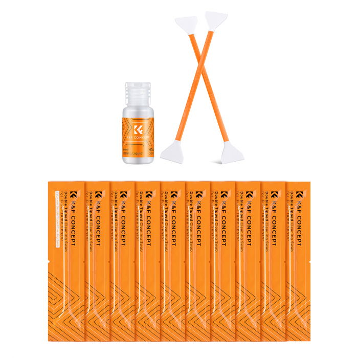 K&F Concept Set 10 spatule duble cu solutie pentru curatat senzor Full Frame [2]