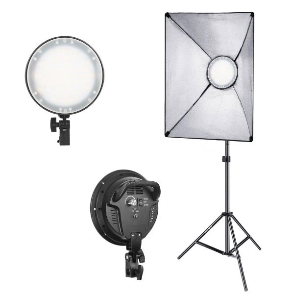 Kit LED Bicolor set 2 buc cu softbox 50 x 70cm si stative [2]