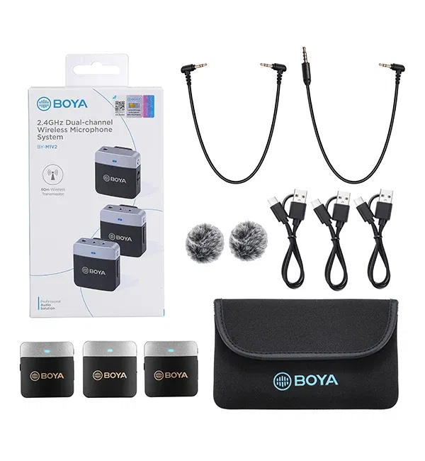 KIT Content Creation Basic: Boya BY-M1V2 lavaliera + Joby trepied si lumina [7]