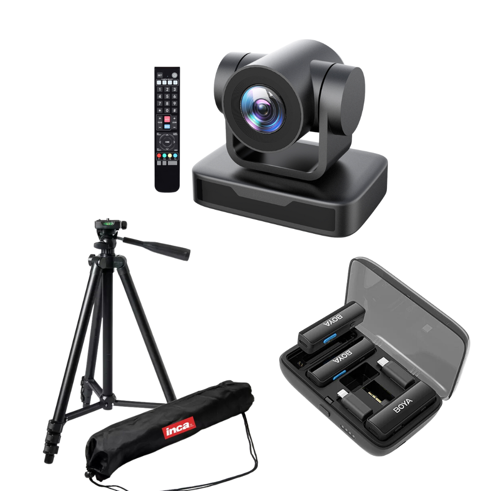 Kit lector Camera PTZ Full HD 1080 Zoom 10X USB 2.0 cu lavaliera Wireless [1]