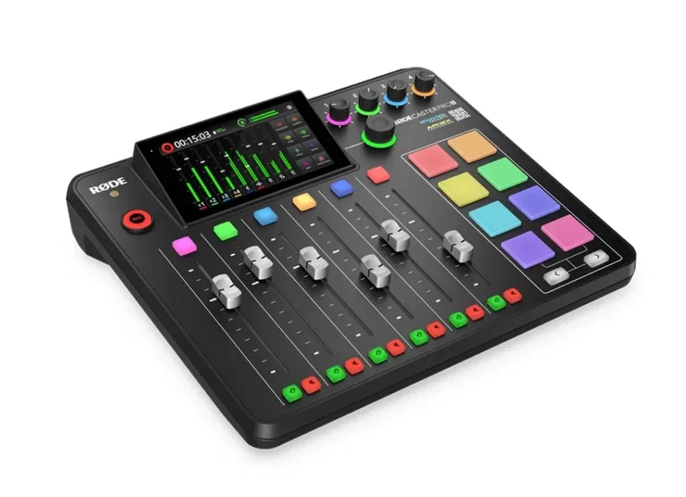 Kit Podcast PRO 1 complet  Rodecaster Pro 2 cu Rode PodMic si  Casti ATH-M20X + Joby Boom Wavo + cablu XLR 1M [3]