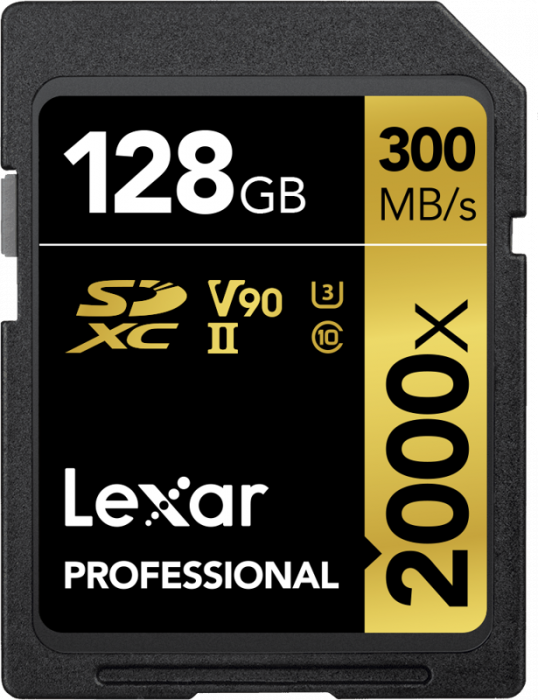 LEXAR SDXC Pro 2000X UHS-II U3 R300/W260 (V90) 128GB [1]
