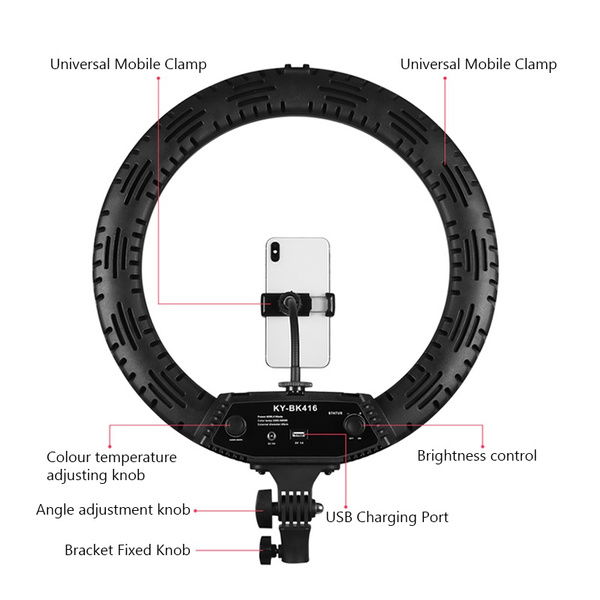 Lumina Ring Light LED Bicolor 3200K-5500k 60W [6]