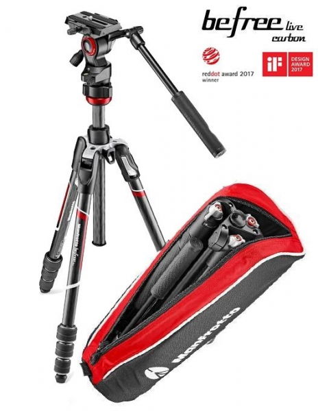 Manfrotto Befree Live Kit Trepied Video Carbon Twist [1]