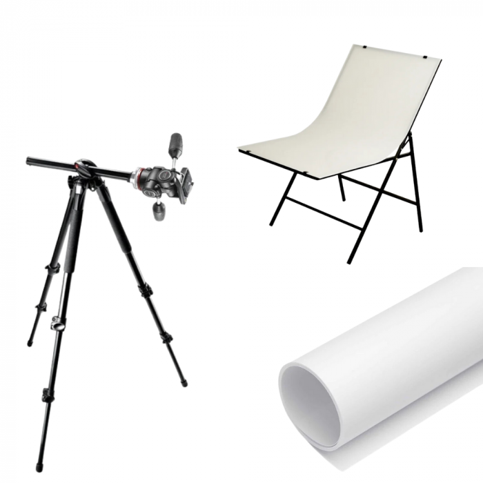 Manfrotto MK290DUA3-3W cu masa foto si fundal alb PVC [1]