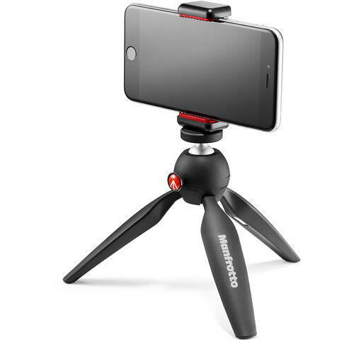 Manfrotto PIXI Smart Mini Tripod cu suport telefon (Negru) [4]