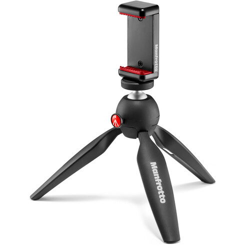 Manfrotto PIXI Smart Mini Tripod cu suport telefon (Negru) [1]