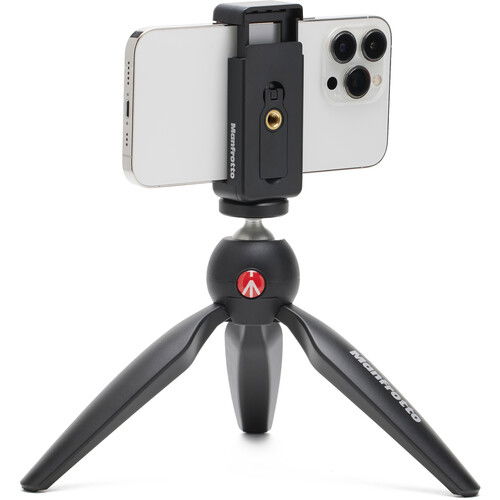 Manfrotto PIXI Smart Mini Tripod cu suport telefon (Negru) [2]