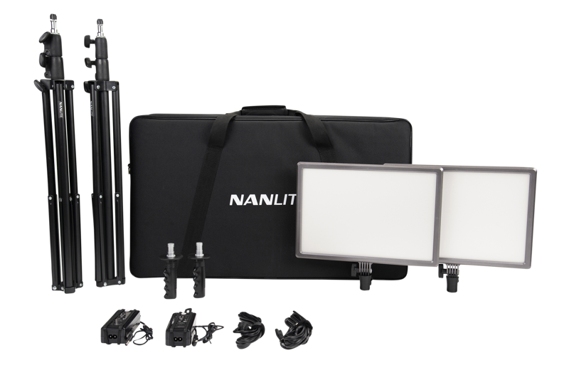 Nanlite LumiPad 25 kit de 2 panouri LED cu stative si geanta [2]
