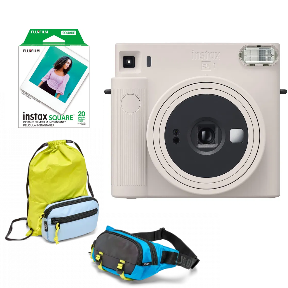 Pachet Aparat foto Instant Fujifilm Instax SQ1 Chalk White cu hartie si geanta 3n1 [1]