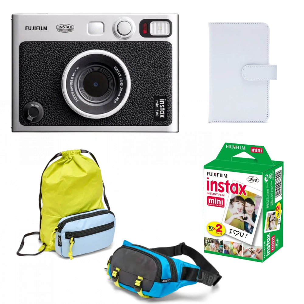 Pachet Fujifilm Instax Mini Evo Hibrida cu album, hartie si geanta 3n1 [1]