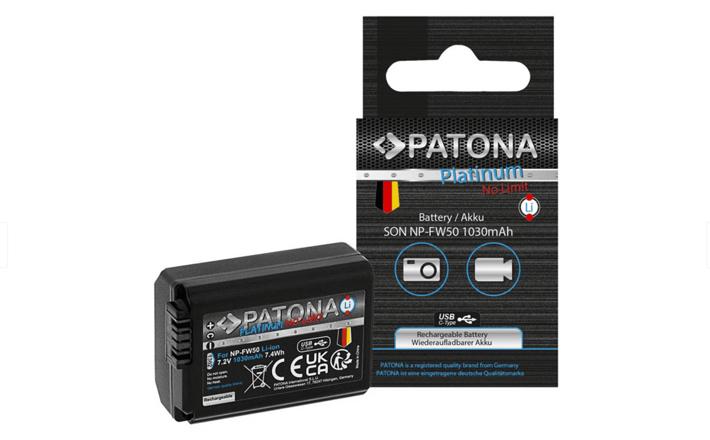 Patona platinum acumulator cu USB-C pentru SONY NP-FW50 [1]
