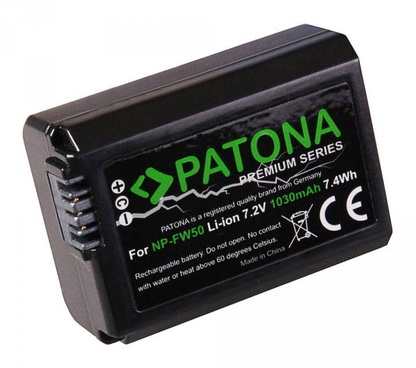 Patona Premium Acumulator Replace Li-Ion pentru Sony NP-FW50 1030mAh 7.2V [2]