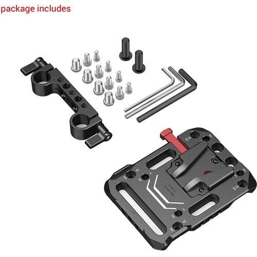 Placa baterie SmallRig V-Lock cu adaptor tija LWS de 15 mm [4]