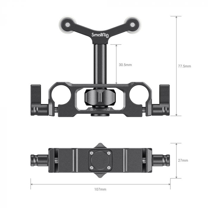 Smallrig 2727 Suport pentru obiectiv universal 15mm cu montura pentru tija [7]