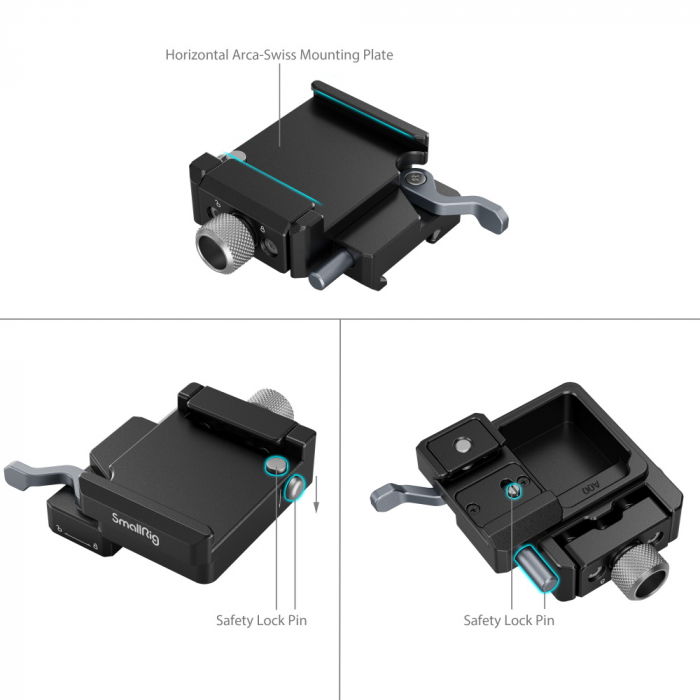 SmallRig 4195 Mount Plate Arca-Swiss pentru DJI RS 3 Mini [3]