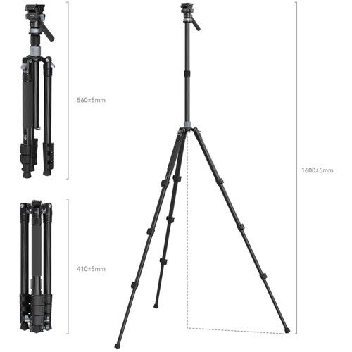 SmallRig 4221 Trepied Video din carbon 2-in1 (se transforma in monopied) [3]